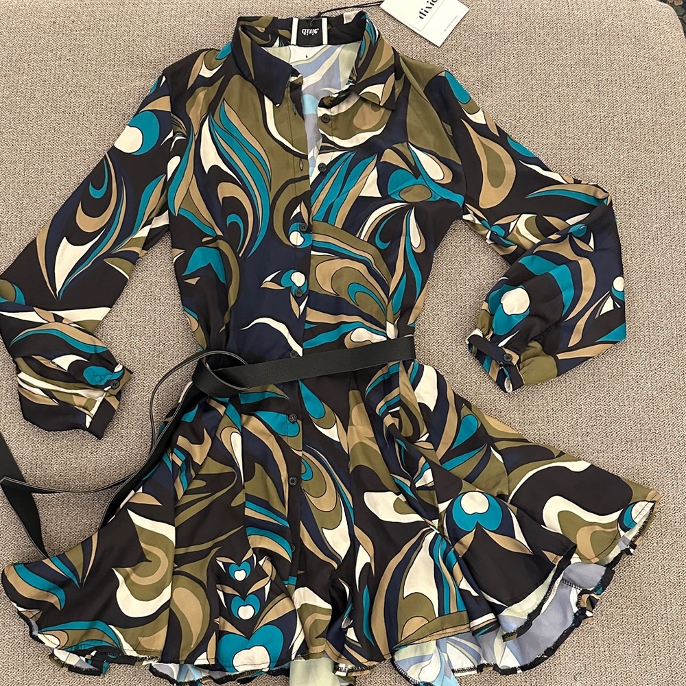 Stylish Multicolor Patterned Dress